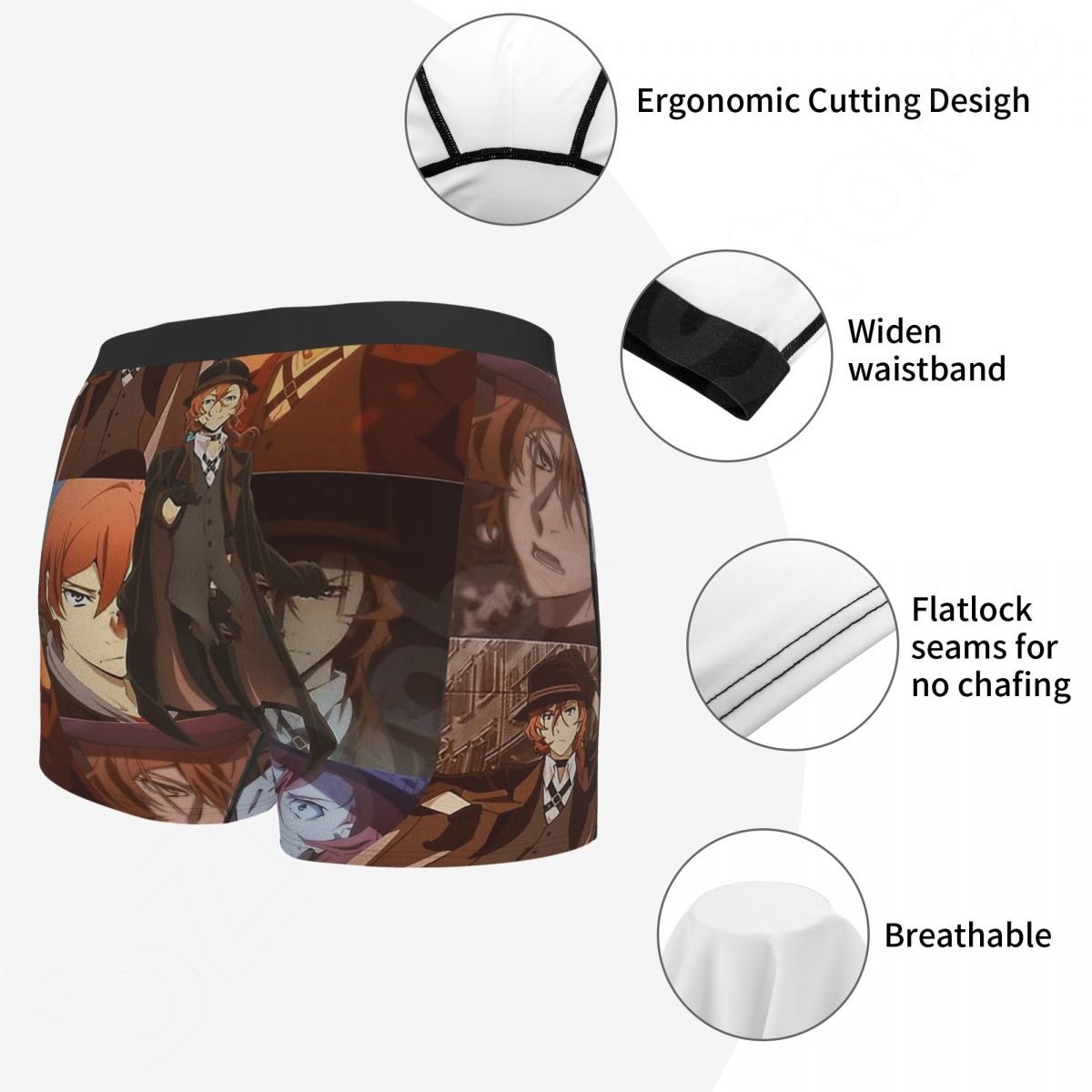 Bungou Stray Dogs Nakajima Ats - Boxer Shorts Modal บทวิจารณ์และราคา