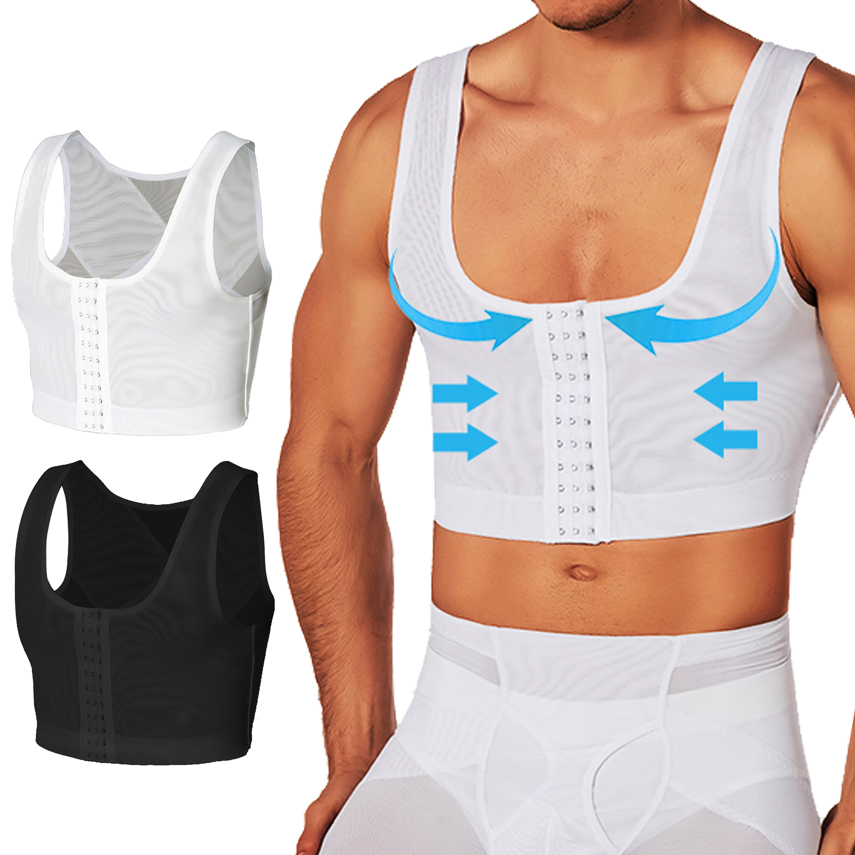 Men's Compression Corset Vest  - Sleeveless Undershirt บทวิจารณ์และราคา