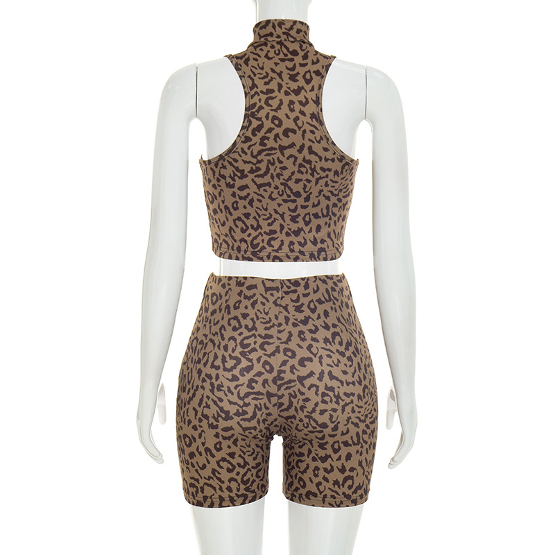 Ribbed Slim Leopard Print 2 Pi - Tank Top Ribbed บทวิจารณ์และราคา