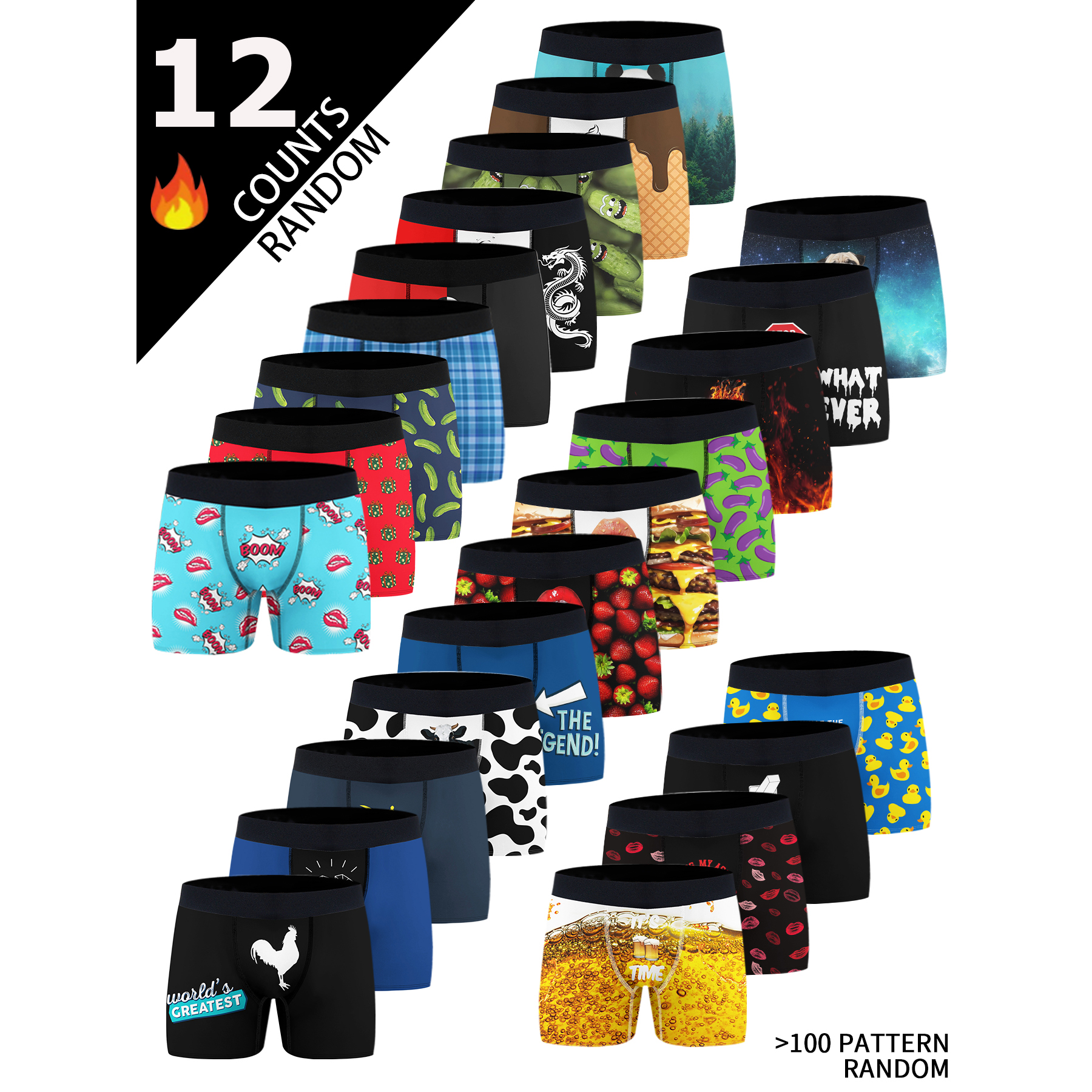 12 Pack Surprise Boxes Of Men' - Multi Pack Underwear บทวิจารณ์และราคา
