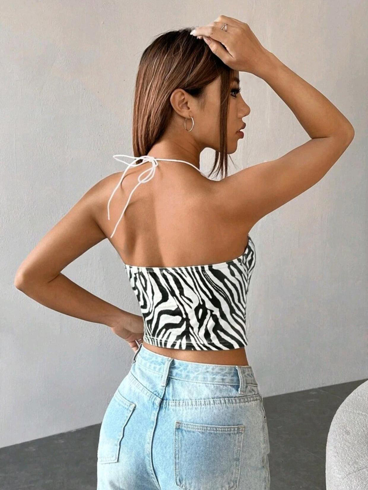 2024 Summer New Women's Zebra  - Suspender Tank Top บทวิจารณ์และราคา