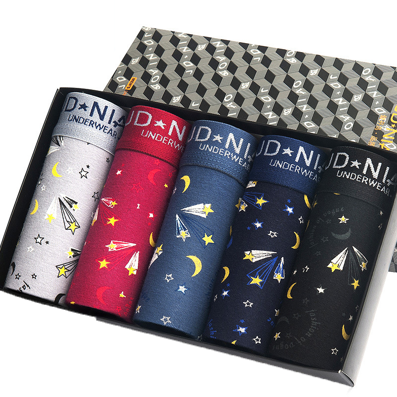 5Pcs/lot Men Underwear Cotton  - Multi Pack Underwear บทวิจารณ์และราคา